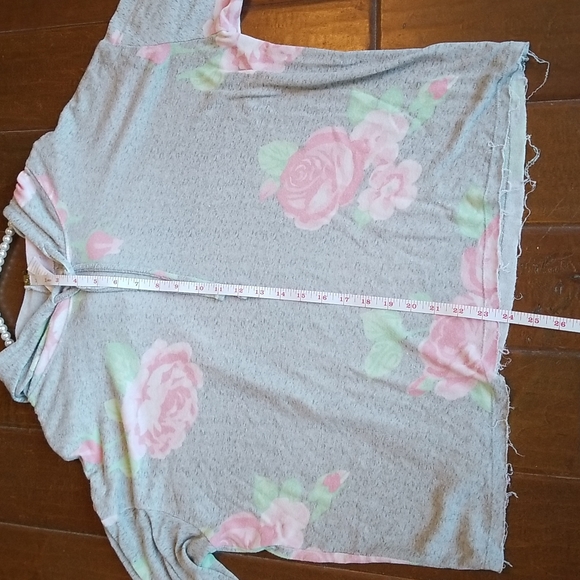 Just Be Womens Pink Grey floral Maternity Pull Over Hoodie Shirt - Picture 10 of 11